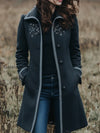 retro-contrast-trim-floral-embroidery-woolen-polyester-mid-length-jacket