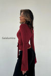y2k-sexy-lace-trim-tie-waist-slim-long-sleeve-crop-top