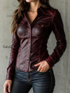 burgundy-eco-leather-western-fit-shirt-jacket